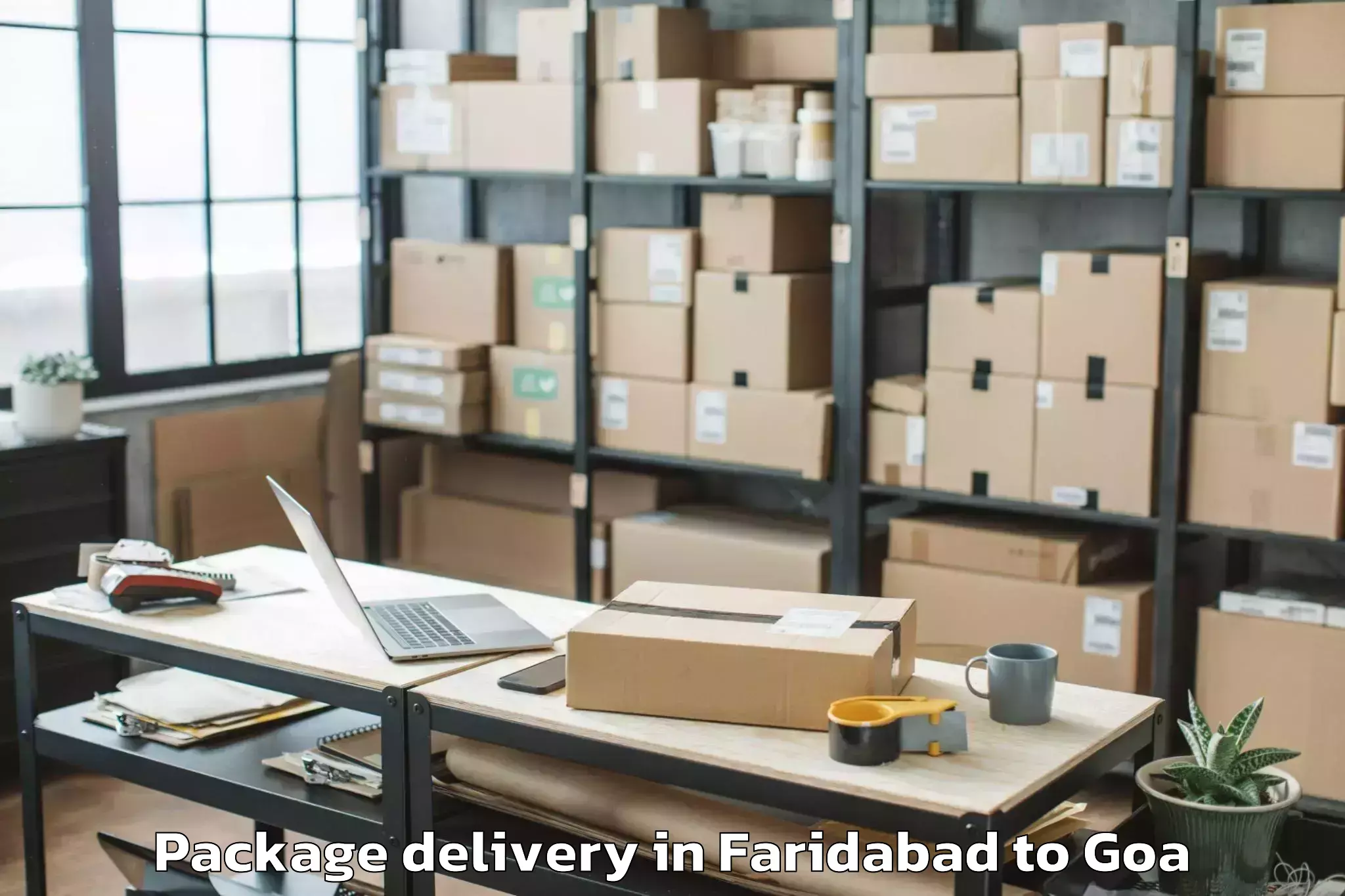 Quality Faridabad to Mopa Package Delivery